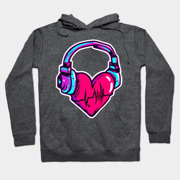 Hi-Fi Heartbeat Hoodie by GlitchVibe